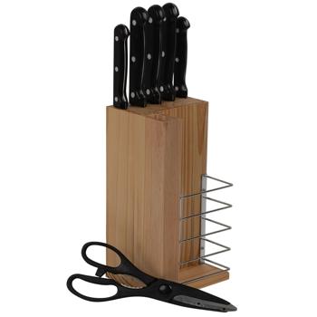 Preview: Batterie de cuisine complète avec poêle, casseroles, planche à découper, ustensiles, bloc couteaux - Idéal premier emménagement, cuisine & maison