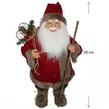 Preview: Weihnachtsmann, Santa, rot-grün, Weihnachts-Dekoration, H 30 cm