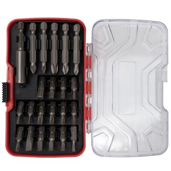 Preview: Jeu d‘embouts de vissage 22 pièces - Acier S2 ultrarobuste magnétique - Pour tournevis et perceuses sans fil - Hexagonal, plat, Torx