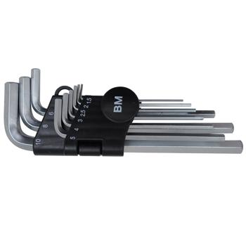 Preview: Professioneller 9-teiliger Innensechskant Schlüsselsatz: Für präzises Schrauben, Gehärteter Stahl, lange Lebensdauer & unverzichtbar für jede Werkzeugausstattung