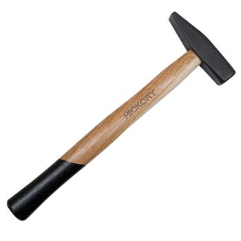 Preview: Robuster Schlosserhammer 300g mit hochwertigem Hickory-Stiel, ergonomisch & langlebig, DIN 1041 zertifiziert – perfektes Werkzeug für präzises Arbeiten