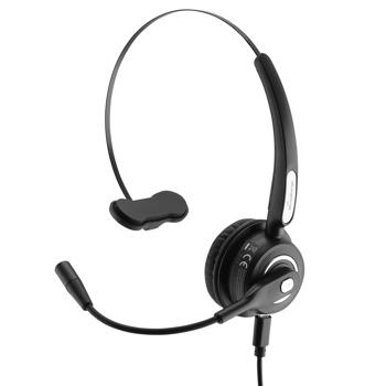 Preview: Mono-Headset kabellos mit Rauschfilter-Mikrofon und Bluetooth-Verbindung - Ideal für Telefon- & Videokonferenzen mit 12h Akkulaufzeit