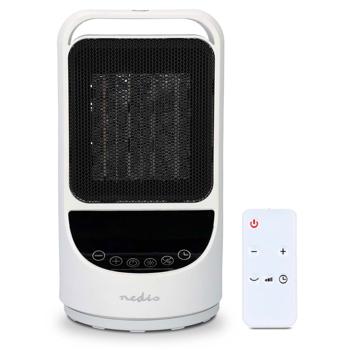 Preview: Termoventilatore ceramico intelligente Wi-Fi, 1500W, oscillazione, 2 impostazioni di calore, bianco/nero - Controllo tramite app - Calore efficace per la casa