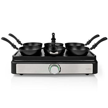 Preview: Comodo set wok per 6 persone, 600 watt - 6 mini wok, anche per crêpes o omelette, con controllo della temperatura, rivestimento antiaderente Preview: Comodo set wok per 6 persone, 600 watt - 6 mini wok, anche per crêpes o omelette, con controllo della temperatura, rivestimento antiaderente