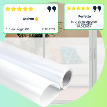 Preview: set di 2 pellicole per vetri smerigliati (45x200cm): pellicola adesiva per finestre per un‘elegante protezione della privacy e una piacevole sensazione di spazio. Pellicola di alta qualità