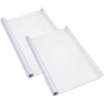 Preview: 2-piece set frosted-glass film stripe look, privacy film, static cling, 50 x 200 cm