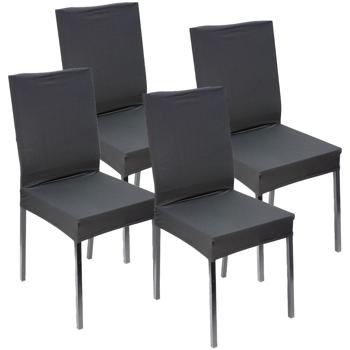 Preview: Housses de chaise extensibles noires - Lot de 4 - OEKO-TEX Standard 100 - Lavables à 40°C - Protection anti-salissures et usure Preview: Housses de chaise extensibles noires - Lot de 4 - OEKO-TEX Standard 100 - Lavables à 40°C - Protection anti-salissures et usure