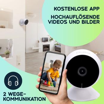 Preview: 3er-Set Hochauflösende Full-HD IP-Überwachungskamera, IR-Nachtsicht, Live View per App, 2 Wege Kommunikation, Bewegungs- u. Personenerkennung