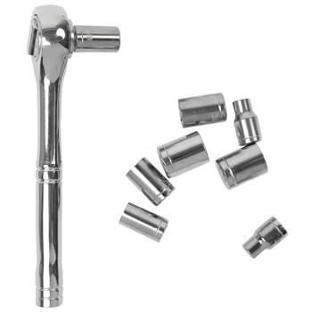 Preview: 23-teiliger Steckschlüssel- & Bitsatz, verchromter Stahl. Hochwertige Nüsse & Bits für Heimwerker. Robust, langlebig, universell einsetzbar