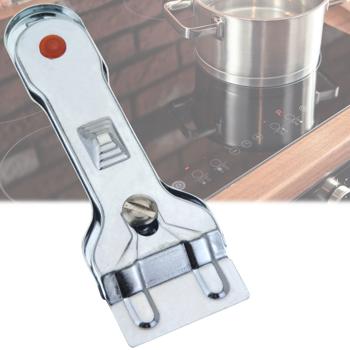 Ceranfeldschaber aus Metall - Effiziente Reinigung für Ceranfeldplatten - Entfernt Verkrustungen schnell & hygienisch - 14 cm lang