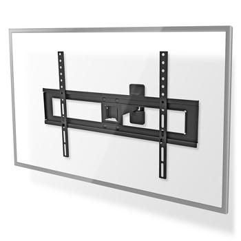 Preview: Support TV Mural Flexible 37-70 Pouces - Inclinaison 20°, Rotation 170° - VESA 100x100 à 600x400 - Charge 35kg - ABS/Acier