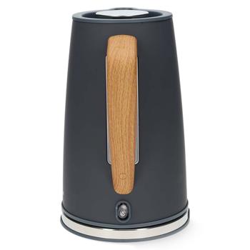 Preview: Bouilloire électrique design - Surface Soft Touch 360° - Capacité 1.7L, 2200W, chauffe rapide, filtre anti-calcaire, grise