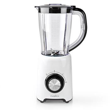 Preview: Standmixer 800W - Ideal für Smoothies & Saucen - 1.5L Kapazität - Robuste Edelstahlklingen - 2 Geschwindigkeiten - Impulsfunktion - Weiss