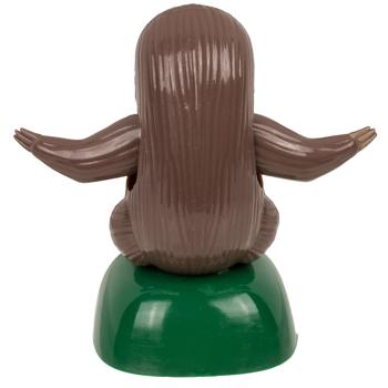 Preview: Wackel-Faultier mit Solarzelle - lustige Dekofigur für Schreibtisch & Hutablage - agiles Wackeln, solarbetrieben, umweltfreundlich - 10x6x10,5 cm