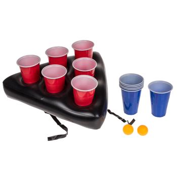 Preview: Inflatable Beer Pong party hat: The ultimate drinking game - incl. 12 cups & 2 balls - guaranteed fun for every party
