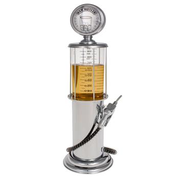 Preview: Distributeur de boissons nostalgique - Pompe à essence américaine, 950 ml - H 48 cm, réservoir transparent, sans éclaboussures