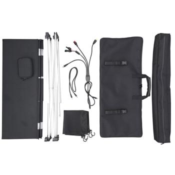 Preview: Ingegnoso tavolo solare da campeggio, pieghevole, 60W, 2 x USB-A, 1x USB-C, 80,5 x 66,0 cm, IP54, solo 4,5 kg