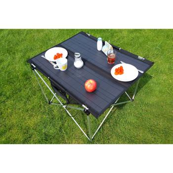 Preview: Table de camping solaire pliable 60 W – énergie autonome pour l‘outdoor, le camping et les festivals – 2x USB-A, 1x USB-C, IP54, 4,5 kg, 80,5 x 66 cm