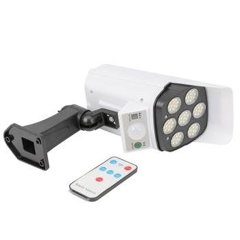 Preview: Surveillance camera decoy with LED light, solar panel, 3 light modes