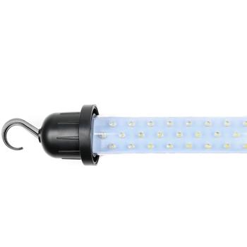 Preview: LED Arbeitsleuchte mit Haken - Batteriebetrieben - 30 LEDs, 130 Lumen, 12000K, 416x58x58mm, ideal für Werkstatt, Camping & Baustelle - Robust, hell, mobil