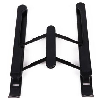 Preview: Tablet holder laptop stand - black, adjustable for optimal posture & visibility - foldable, robust plastic material