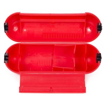 Preview: Steckersafe - Robuste wetterfeste Box für sichere Stromverbindungen im Garten & Aussenbereich - Spritzfest - 21x6.5x7cm - Rot Preview: Steckersafe - Robuste wetterfeste Box für sichere Stromverbindungen im Garten & Aussenbereich - Spritzfest - 21x6.5x7cm - Rot