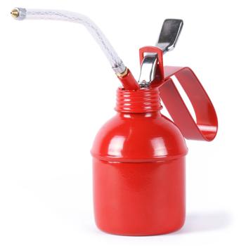 Preview: Pulvérisateur d‘huile 300 ml - Embout flexible & fonction de pompage - Bidon métallique robuste, couleur rouge - Lubrification véhicules & machines