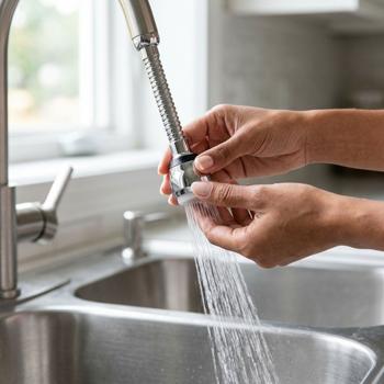 Aérateur de robinet filetage M2 – flexible et extensible pour cuisine et salle de bain – avec 2 modes de jet – installation simple sans outils – rallonge de robinet