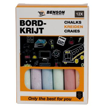 Preview: Gessetti per lavagna, bianchi e colorati, set di 2, con tergicristallo, per lavagne e per la casa