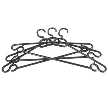 Preview: Clothes hangers, 6-piece set, black