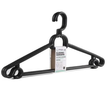 Preview: Clothes hangers, 6-piece set, black