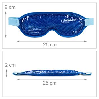 Preview: Masque Yeux Set 2 Pièces - Rafraîchissant & Chauffant - Perles Gel, Contre Maux Tête, Yeux Gonflés, Stress, Pour Détente Pure & Sommeil