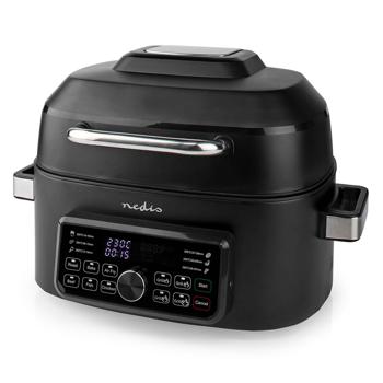 Preview: XL Friggitrice digitale ad aria calda, da 120 °C a 265 °C, 6 l, timer, friggitrice ad aria, 1660 W, con funzione grill e 7 impostazioni di cottura preprogrammate