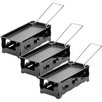 Preview: set di 3 raclette per 1 persona, set per raclette senza corrente elettrica, raclette e raschietto, in metallo con originali mucche punzonate, rivestimento antiaderente Preview: set di 3 raclette per 1 persona, set per raclette senza corrente elettrica, raclette e raschietto, in metallo con originali mucche punzonate, rivestimento antiaderente