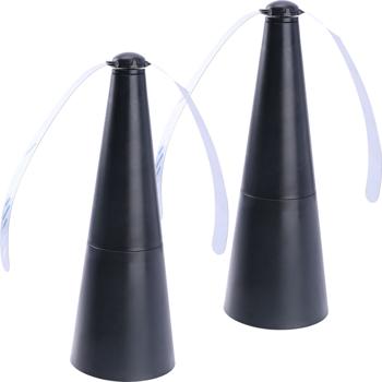 Preview: 2 battery fly repeller with 2 wings, animal-friendly fly swatter without chemicals, Li-Ion battery, stand, hang on balcony, terrace, in the garden