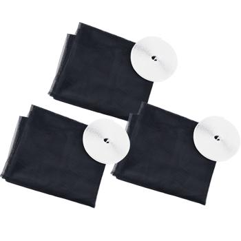 Preview: 3er-Set Fliegennetz für Fenster bis 130 x 150 cm, Fliegengitter individuell zuschneidbar PLUS 6m Klettband - Mückenschutz ohne Bohren