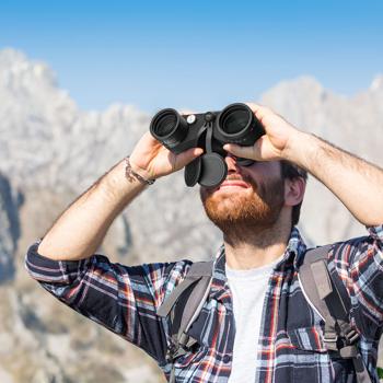 Preview: Robusto binocolo marino 7x50: con telemetro, visione notturna a LED, bussola - impermeabile, galleggiante e ideale per le avventure all‘aperto