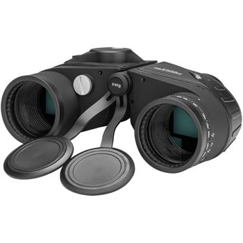 Preview: Robusto binocolo marino 7x50: con telemetro, visione notturna a LED, bussola - impermeabile, galleggiante e ideale per le avventure all‘aperto