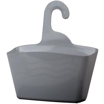 Preview: Panier de Douche Anthracite à Suspendre - Rangement Shampooing Gel Douche Savon - 23,5x8,5x25,5cm - Fixation Facile - Design Moderne - Plastique