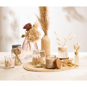 Preview: Profumo per ambienti, giardino fiorito, con bastoncini di erba pampa, 130 mm