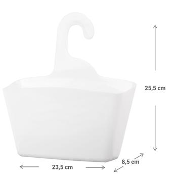 Preview: Set de 2 paniers de douche, blanc / anthracite, à suspendre