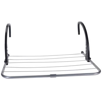 Preview: Ingegnoso stendibiancheria mobile da appendere ai termosifoni e alle ringhiere dei balconi, stendibiancheria con capacità di 3 m, utilizzo salvaspazio