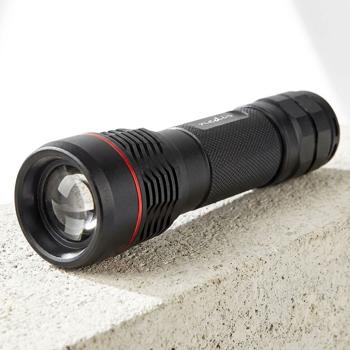 Torcia a LED, alloggiamento in metallo, IPX7, portata luminosa di 200 metri, 3,7 V, 10 W