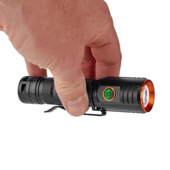 Preview: LED-Taschenlampe - 2000 Lumen & 180m Leuchtweite für Camping & Outdoor - IPX6 Wasserdicht - Vollmetallgehäuse - USB-C Akku - Schwarz Preview: LED-Taschenlampe - 2000 Lumen & 180m Leuchtweite für Camping & Outdoor - IPX6 Wasserdicht - Vollmetallgehäuse - USB-C Akku - Schwarz