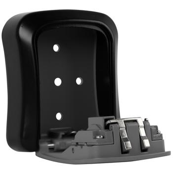 Preview: Boîte à clés sécurisée robuste - Code à chiffres - Pour intérieur/extérieur, résistante intempéries - Alliage alu/zinc, 11,5x8,5x4cm