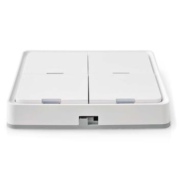 Preview: Programmierbarer SmartLife Wandschalter, 4 Tasten, weiss – für die einfache Steuerung von Smart Life Produkten, Smart Home Lösung