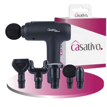 Preview: Massaggiatore manuale professionale con 6 teste e 20 livelli di intensità, alimentato a batteria