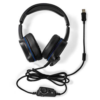 Preview: Casque Gaming Over-ear - Son Surround Virtuel 7.1 - Microphone Flexible USB-A LED - Confort Optimal Longues Sessions PC - Noir