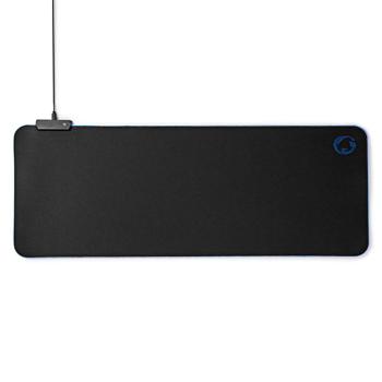 Preview: XXL gaming mouse pad – RGB LED lighting with colour change – Optimal precision & non-slip underside – 800x300 mm microfibre/rubber