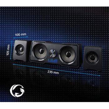 Elimavi Sistema Audio 2.1 Da 120W Per PC – Subwoofer 6.5" + Satellite 3" E Tweeter 1" Con Ingressi Ottici, RCA, USB E Wireless